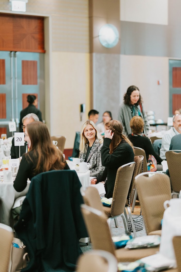 Conversation in the ballroom