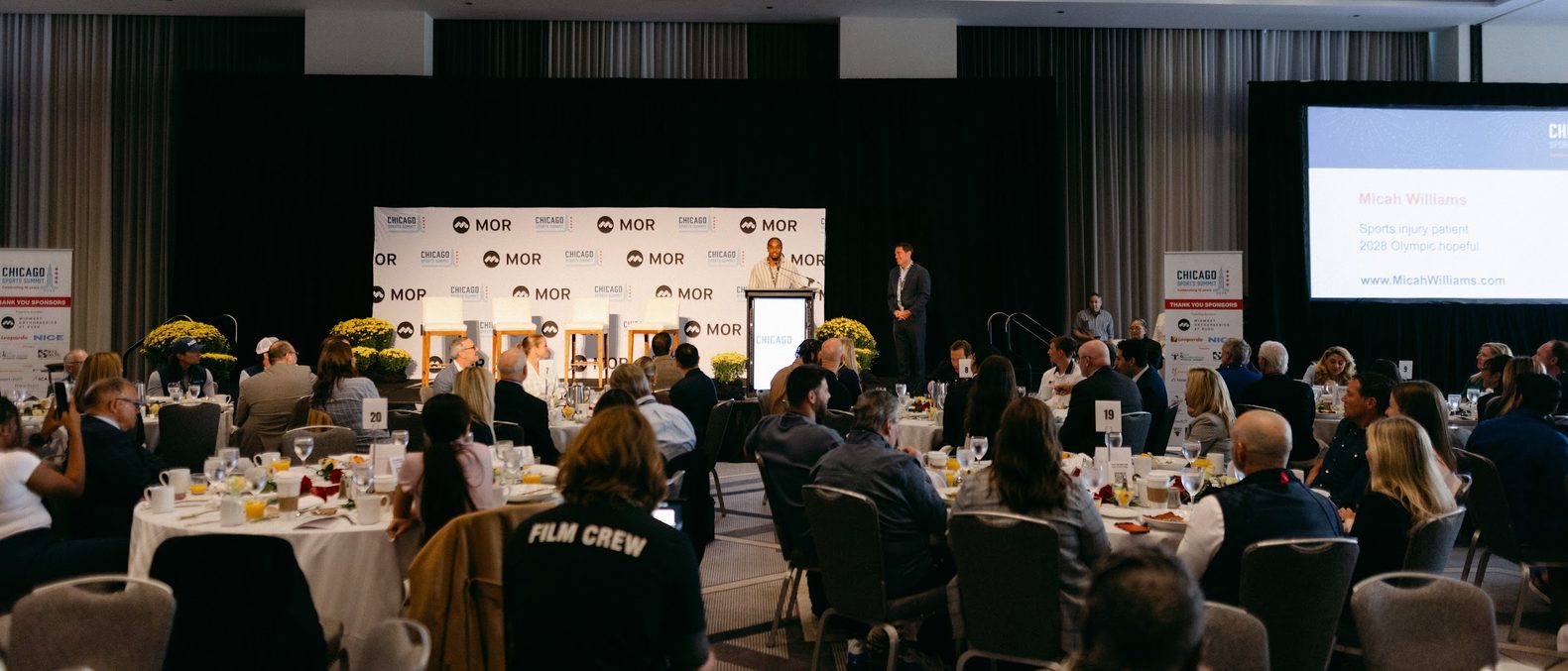 A full ballroom at the 2026 Chicago Sports Summit