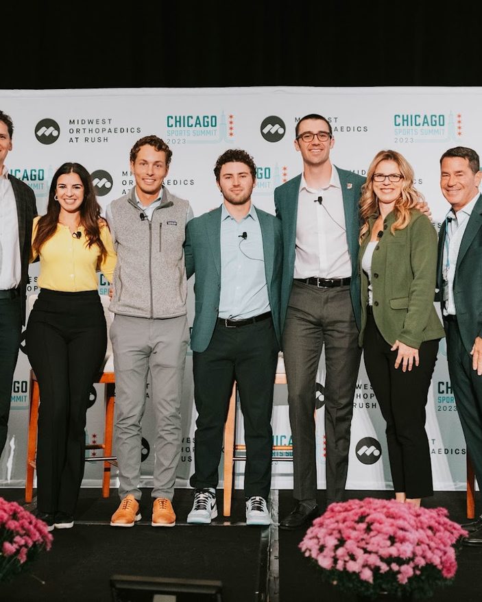 Panelists on stage at the Chicago Sports Summit